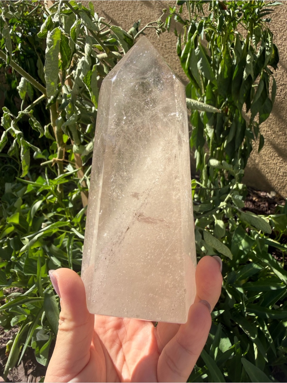 Large Light Smoky Quartz Polished Crystal Point Tower Mineral Specimen A628